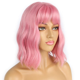 LANCAINI Pastel Bob Wig close-up of bangs