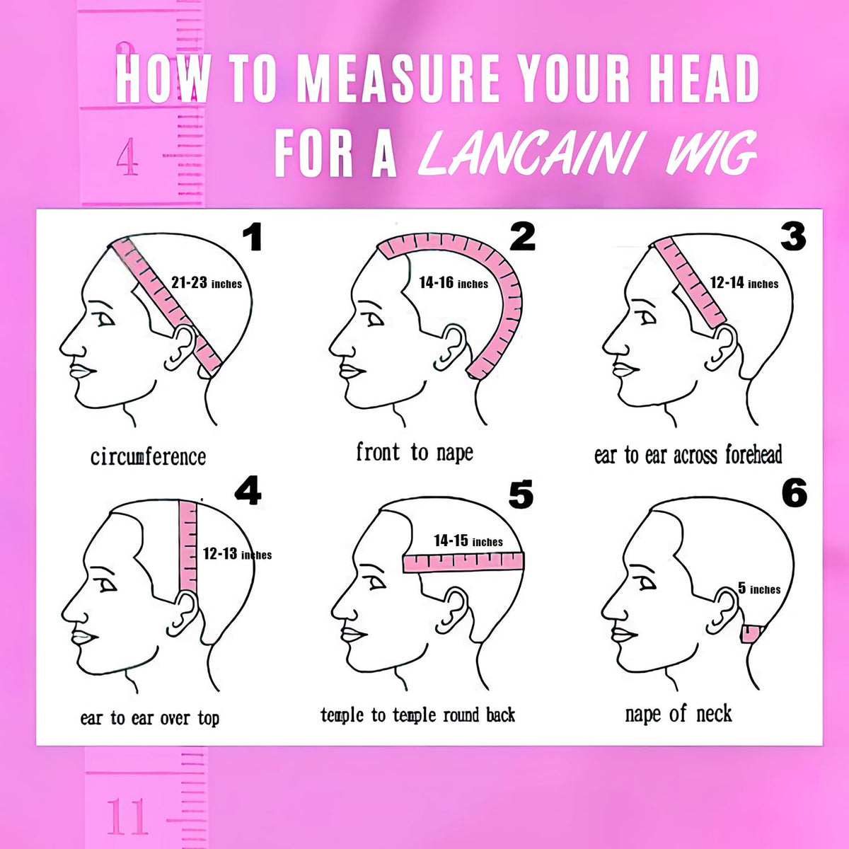 LANCAINI Pastel Bob Wig showing adjustable straps