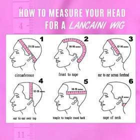 LANCAINI Pastel Bob Wig showing adjustable straps