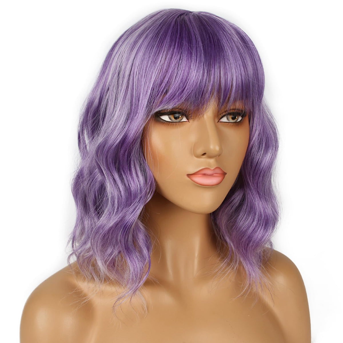 LANCAINI Short Bob Wig back view with adjustable straps
