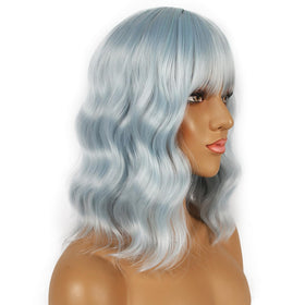 LANCAINI Short Bob Wig Ice Blue in packaging