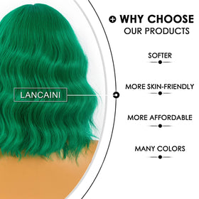 LANCAINI Short Bob Wig styled for cosplay