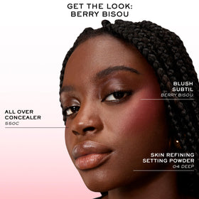 Lancôme Blush Subtil Powder Blush 800 Orange Phoria in makeup setup