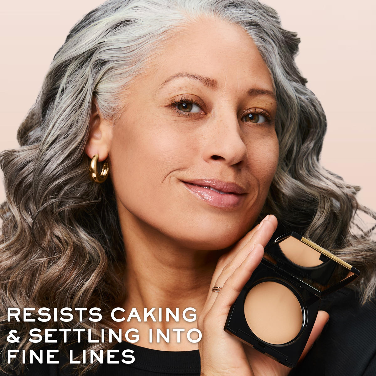 Lancôme Dual Finish Powder Foundation 210 Neutral with makeup tools