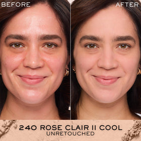Lancôme Dual Finish Powder Foundation 240 Rose Clair II Cool swatch on skin