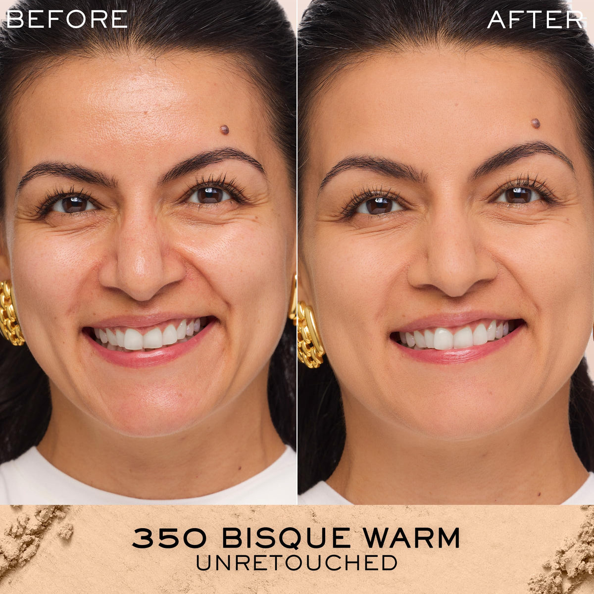 Lancôme Dual Finish Powder Foundation 350 Bisque Warm side view
