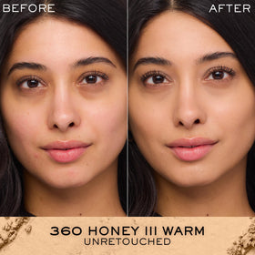 Lancôme Dual Finish Powder Foundation 360 Honey III Warm powder texture