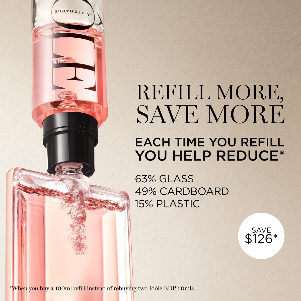 Lancôme Idôle Eau de Parfum refill bottle side view