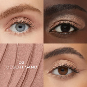 Lancôme Idôle Tint Liquid Eyeshadow & Eyeliner 02 Desert Sand matte finish swatch