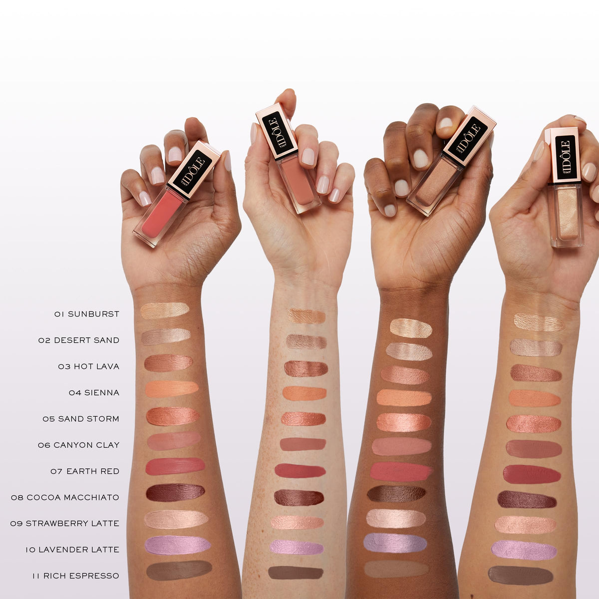 Lancôme Idôle Tint Liquid Eyeshadow & Eyeliner in use on eyelids