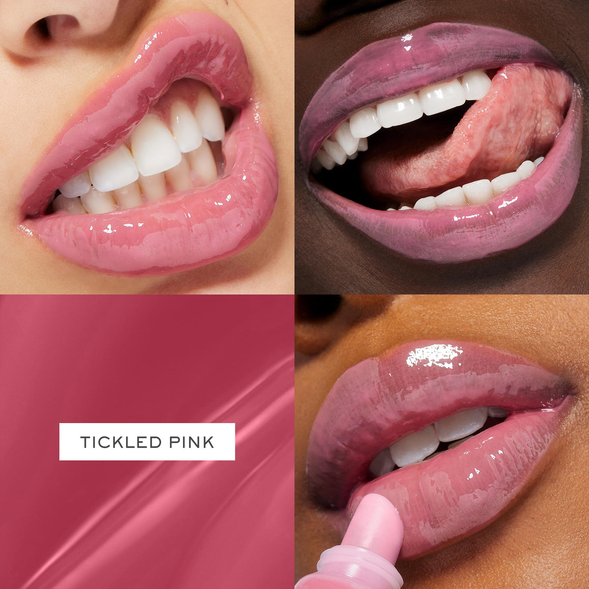 Lancôme Juicy Tubes Hydrating Lip Gloss 08 Tickled Pink swatch on skin