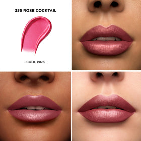 Lancôme L'Absolu Rouge Hydrating Cream Lipstick 355 Rose Cocktail swatch on skin