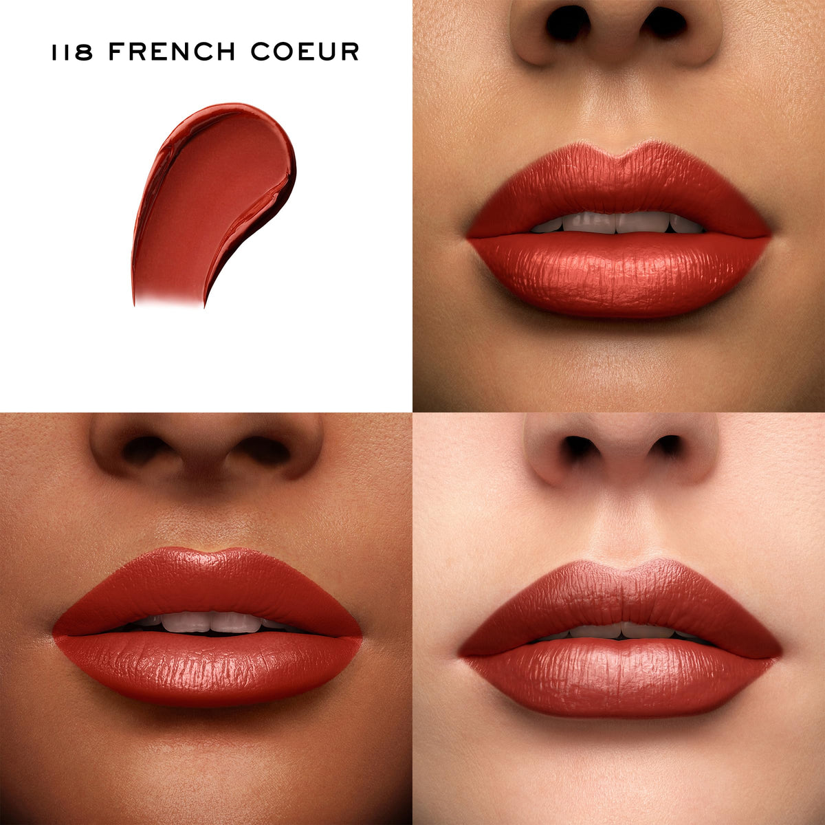 Lancôme L'Absolu Rouge Lipstick 118 French Cœur showing creamy texture