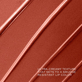 Lancôme L'Absolu Rouge Lipstick 274 French Tea applied on lips