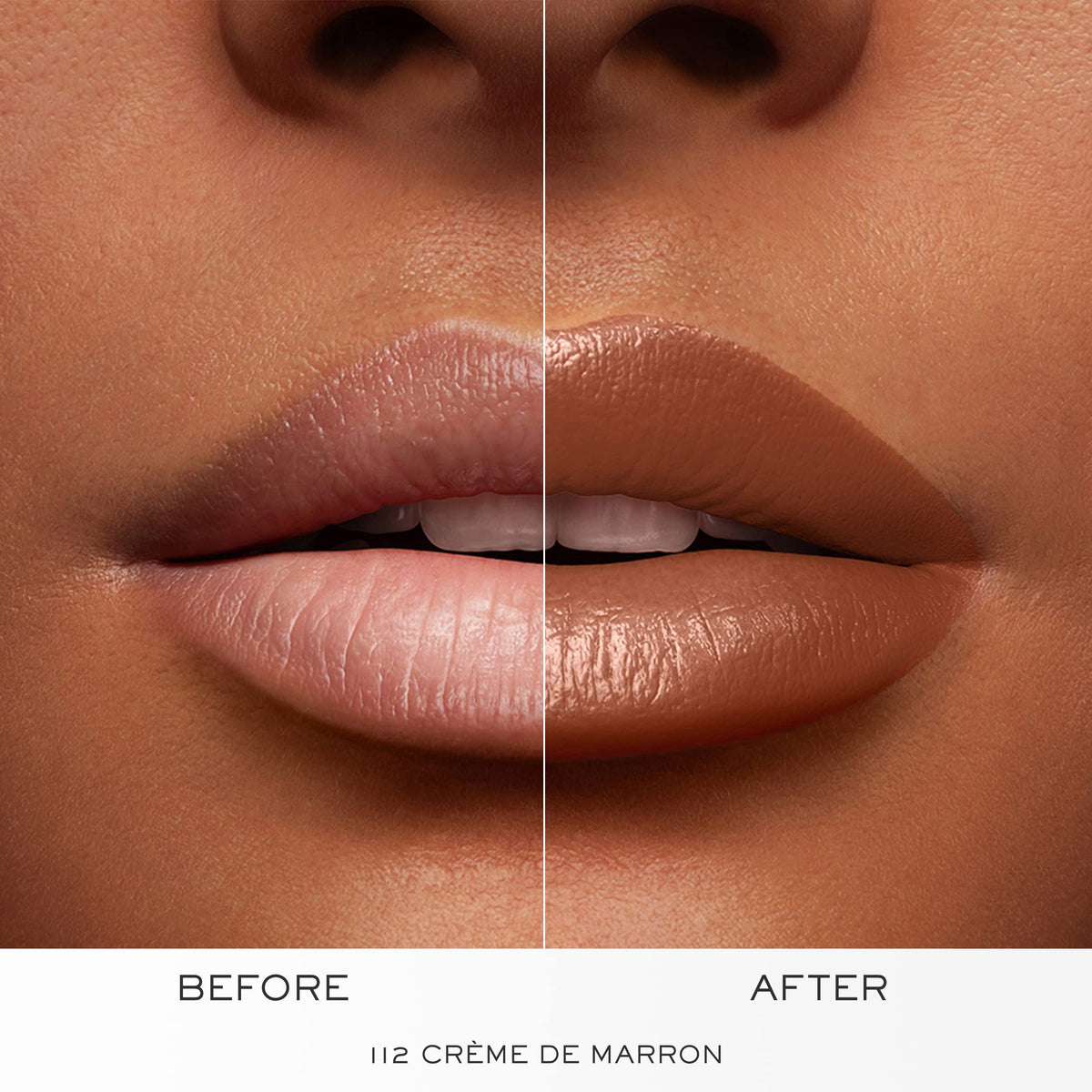 Lancôme L'Absolu Rouge lipstick applied on model lips