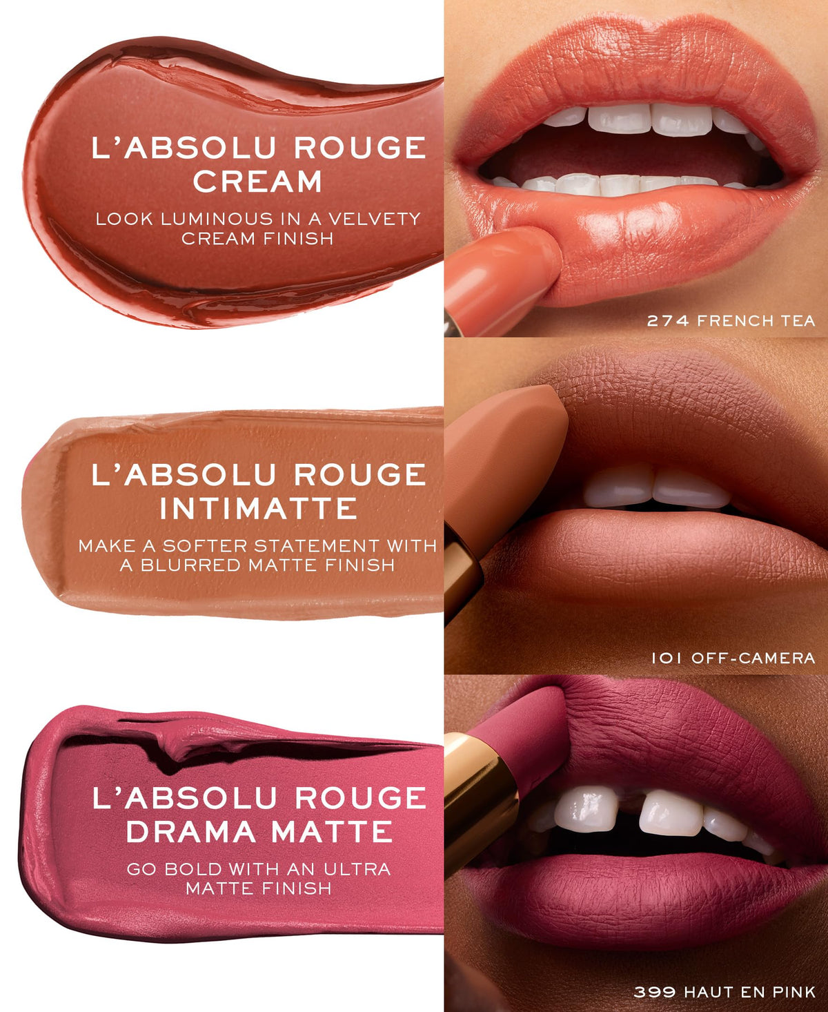 Lancôme L'Absolu Rouge lipstick in natural light