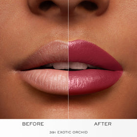 Lancôme L'Absolu Rouge lipstick with rose petals