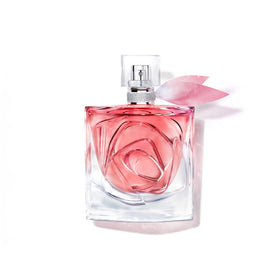 Lancôme La Vie Est Belle Rose Extraordinaire Eau de Parfum front view in crystal smile bottle
