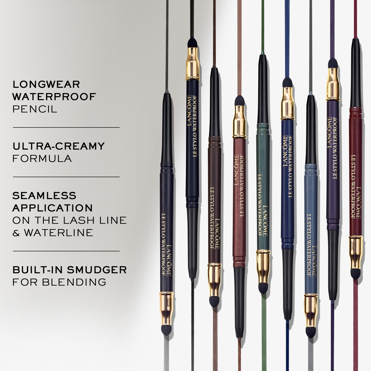 Lancôme Le Stylo Waterproof Eyeliner Pencil 03 Chocolat with smudger