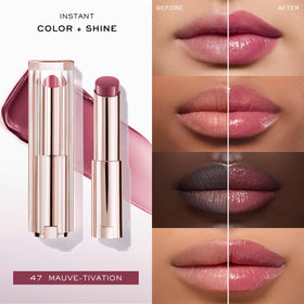 Lancôme Lip Idôle ButterGlow Hydrating Lip Balm 47 Mauve-Tivation swatch on lips