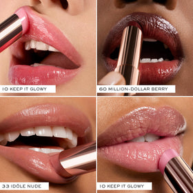 Lancôme Lip Idôle ButterGlow Hydrating Lip Balm 52 Berry Glow on a vanity