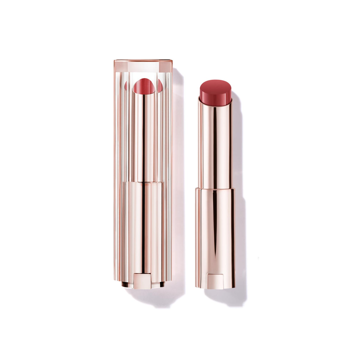 Lancôme Lip Idôle ButterGlow Hydrating Lip Balm front view in Sheik's Rosy Nude
