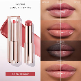 Lancôme Lip Idôle ButterGlow Hydrating Lip Balm swatch on lips