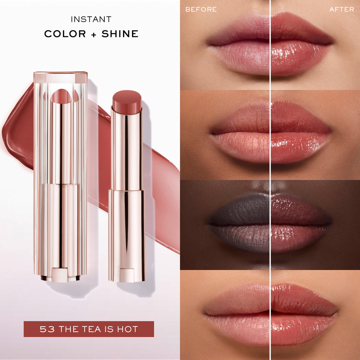 Lancôme Lip Idôle ButterGlow Hydrating Lip Balm texture close-up