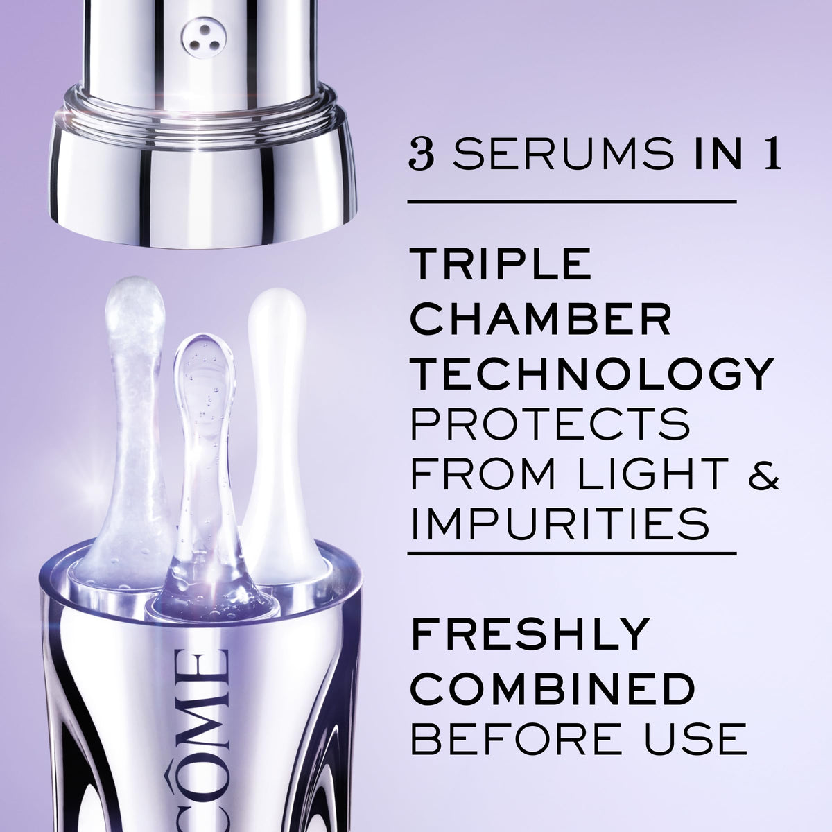 Lancôme Rénergie H.C.F. Triple Serum 20ml texture on hand