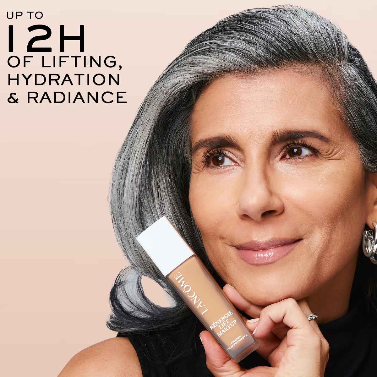 Lancôme Renergie Lift Foundation SPF 27 - 220 with makeup brushes