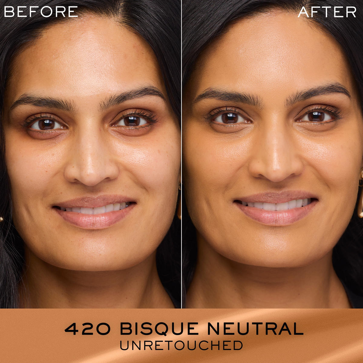 Lancôme Renergie Lift Hydrating Foundation SPF 27 - 420 texture on skin