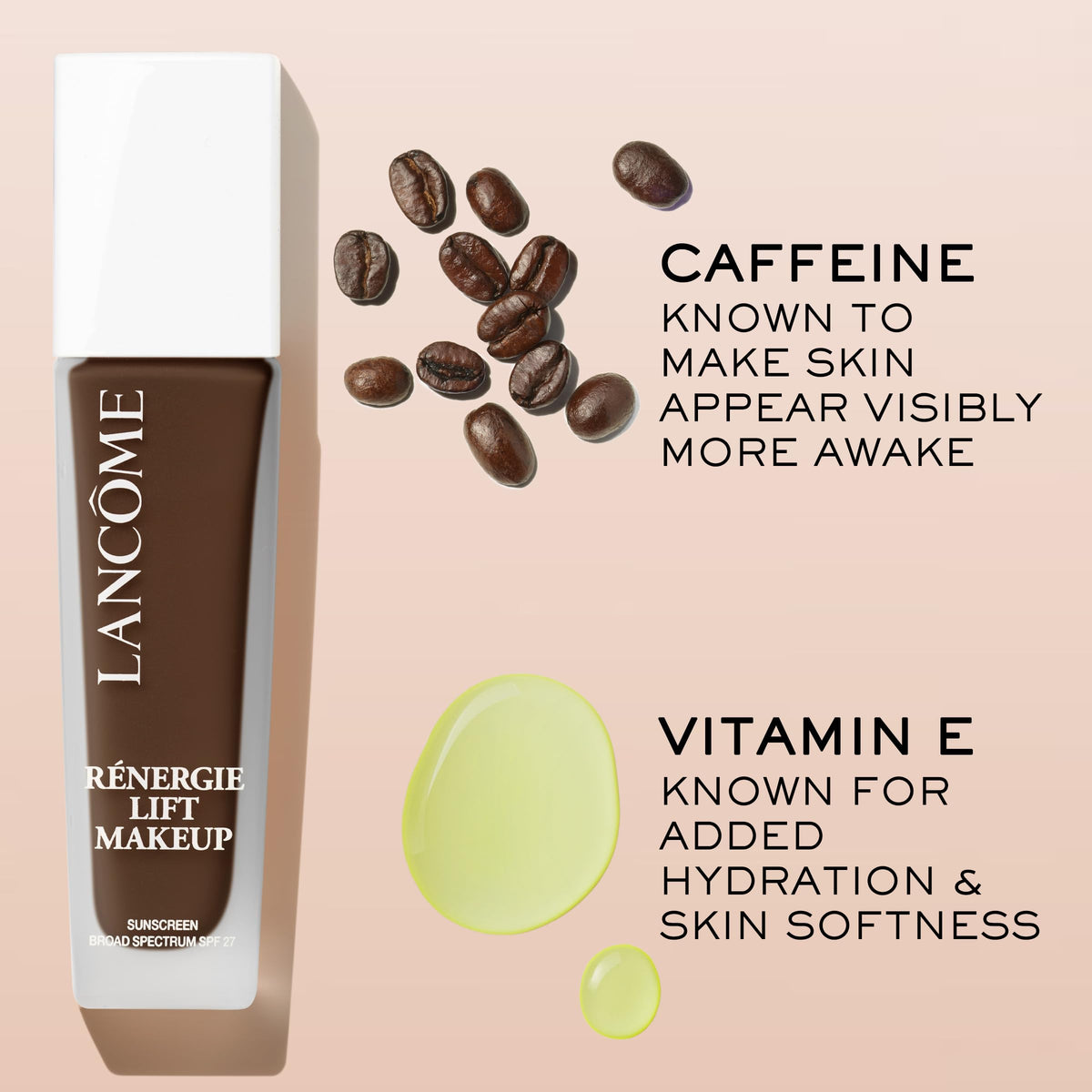 Lancôme Renergie Lift Hydrating Foundation SPF 27 application on model