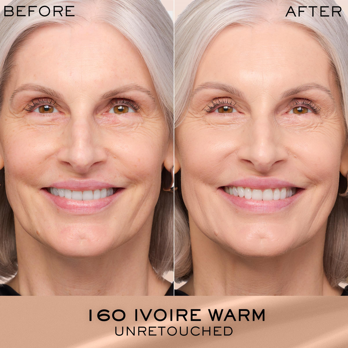 Lancôme Renergie Lift Hydrating Foundation SPF 27 texture on skin