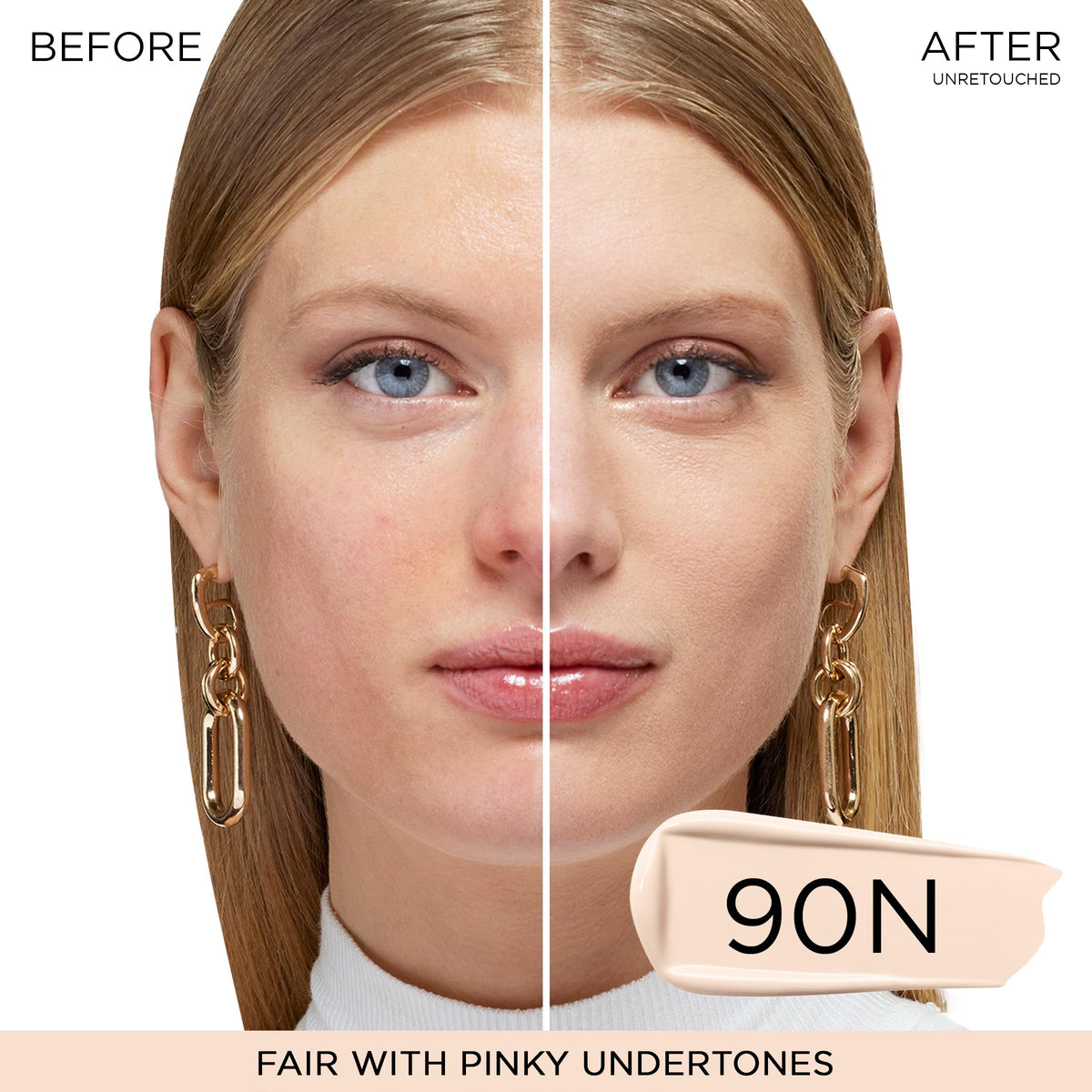 Lancôme Teint Idole Ultra Wear Foundation 090N texture on skin