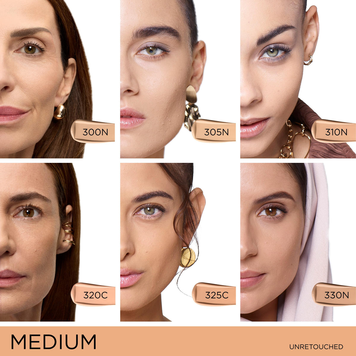 Lancôme Teint Idole Ultra Wear Foundation 320C packaging with dimensions