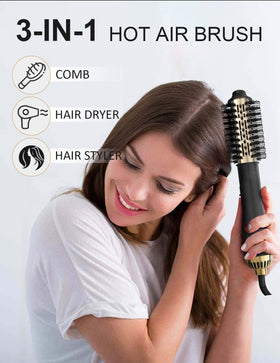 LANDOT Hair Blow Dryer Brush 60mm showing ionic technology features