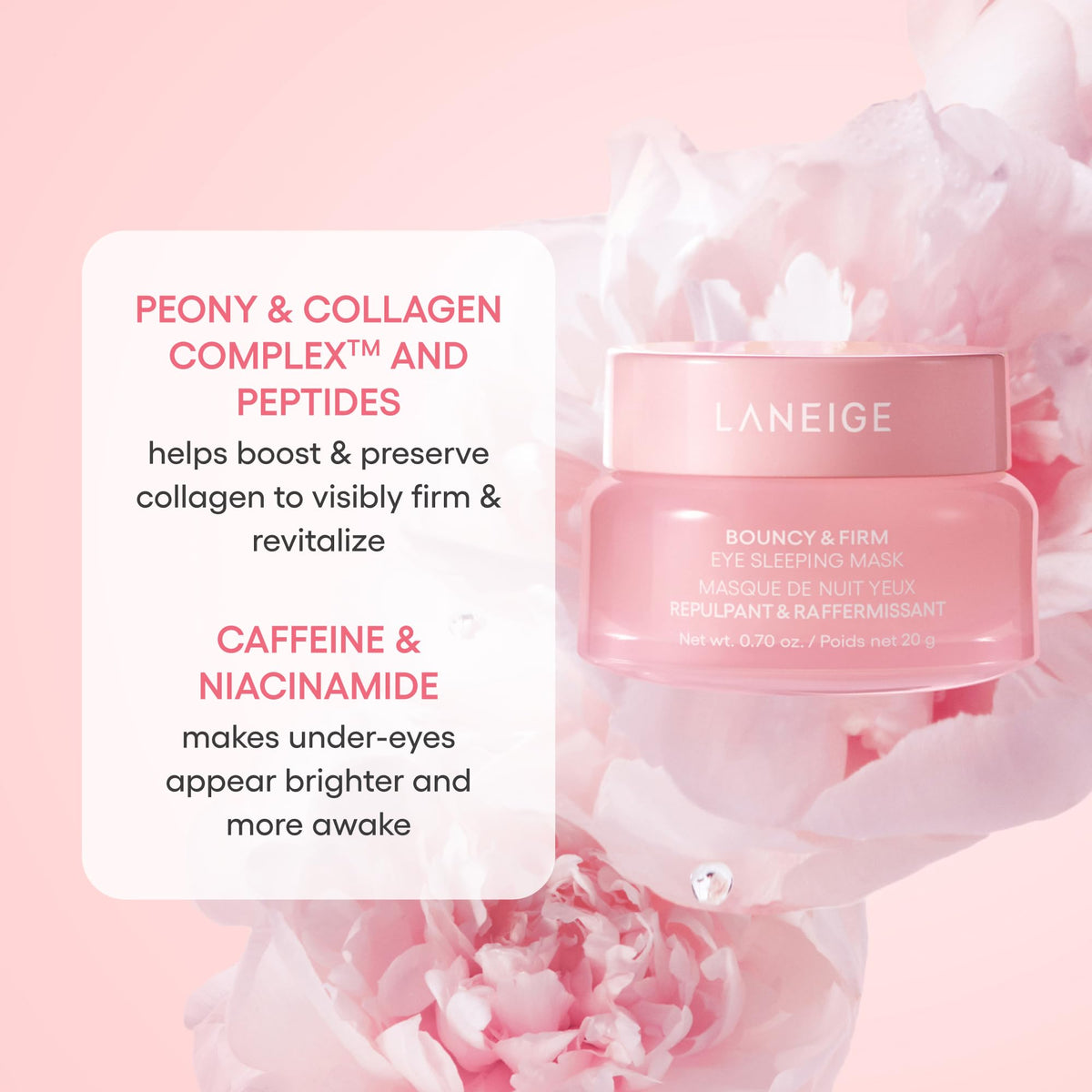 LANEIGE Bouncy & Firm Eye Sleeping Mask in a skincare routine