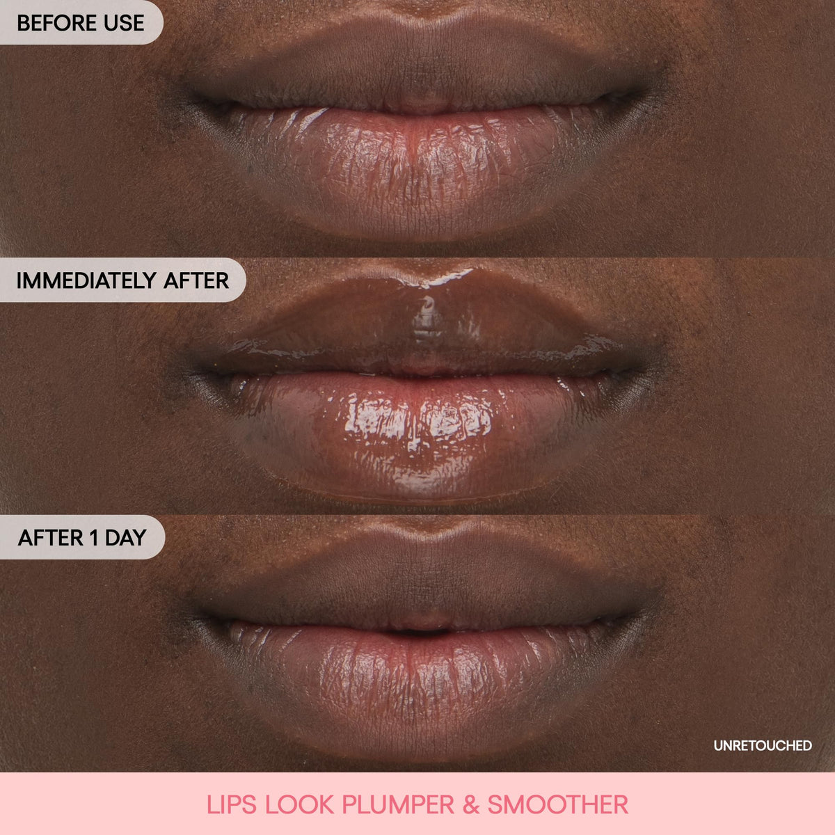 LANEIGE Bouncy & Firm Lip application on lips