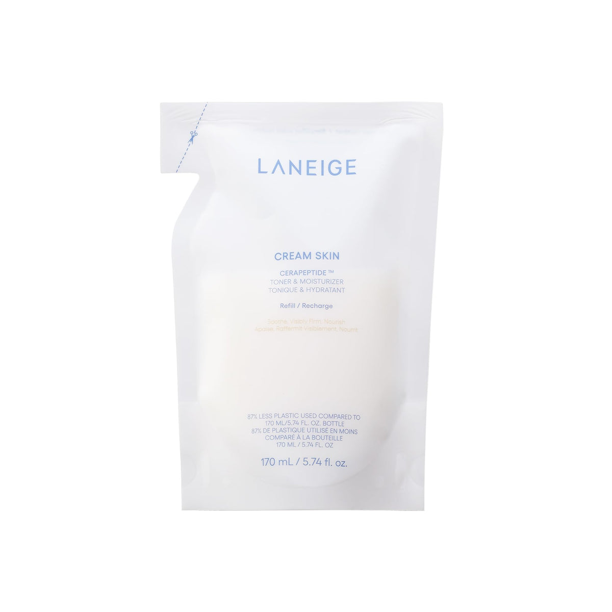 LANEIGE Cream Skin Face Hydrating Milky Toner 170ml front view
