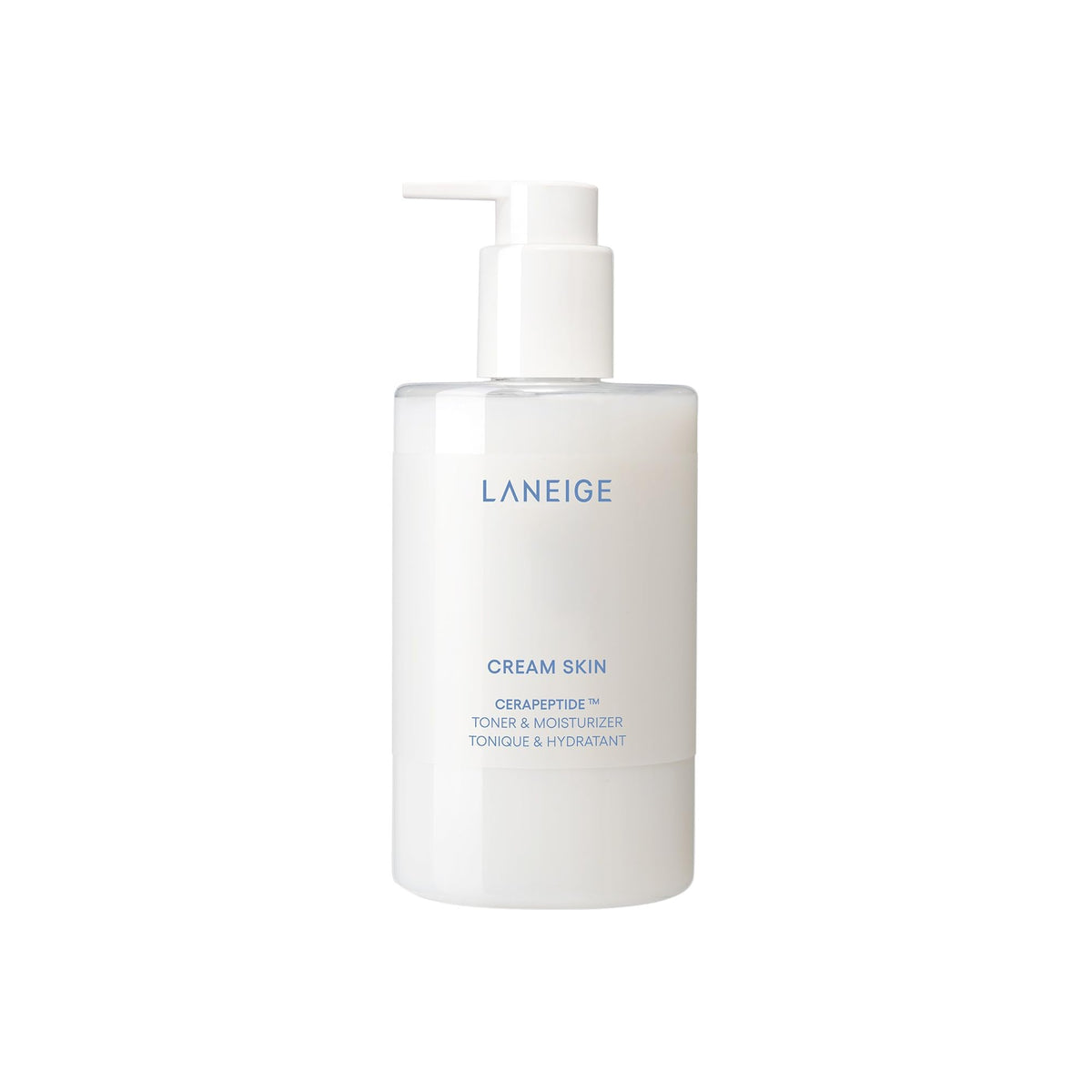 LANEIGE Cream Skin Face Hydrating Milky Toner front view in refillable bottle