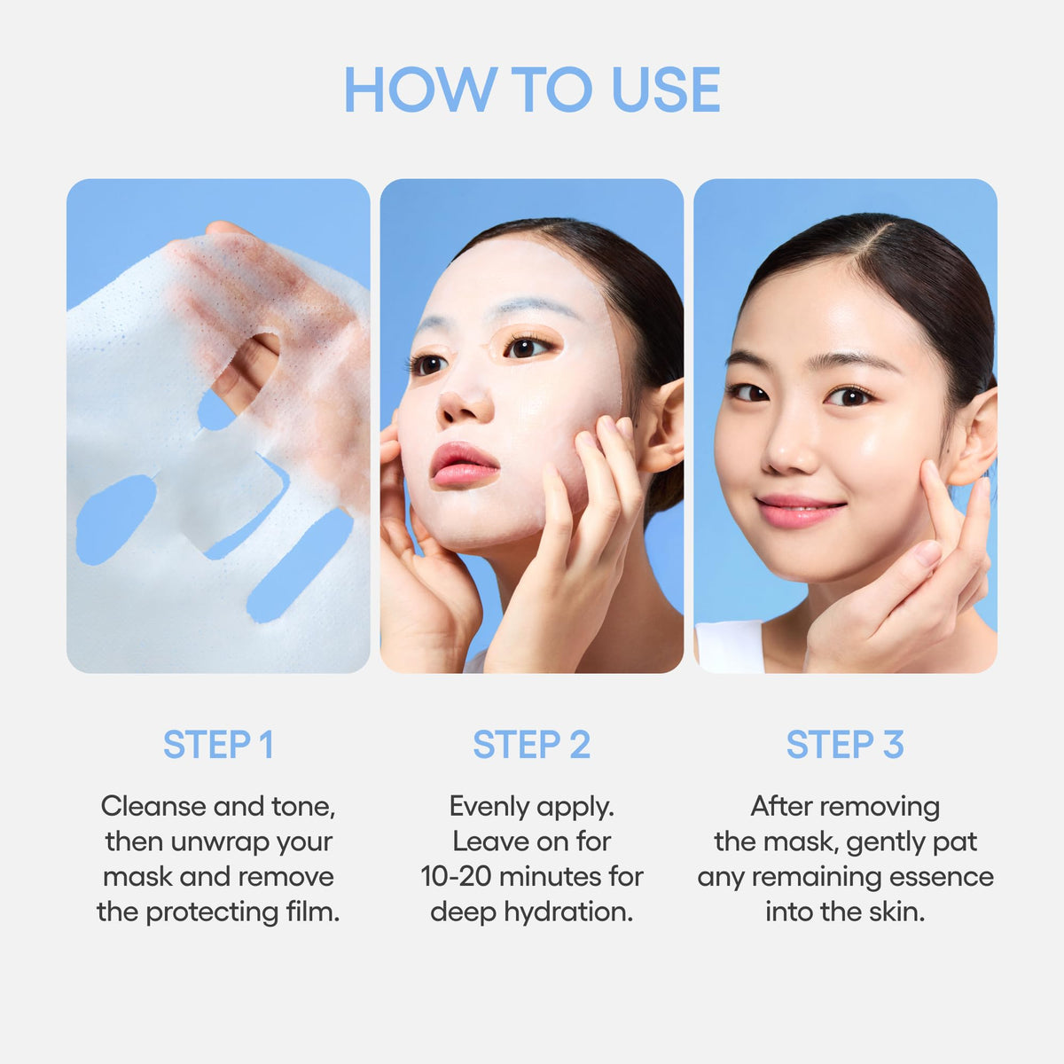 LANEIGE Cream Skin Milky Hydration Sheet Mask on a model's face