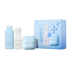 LANEIGE Daily Hydration Essential Set with Gentle Gel Cleanser, Cream Skin Mist, and Water Bank Blue Hyaluronic Cream Moisturizer