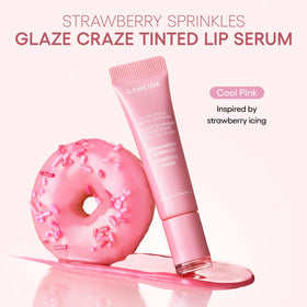 LANEIGE donut keychain included with lip serum duo