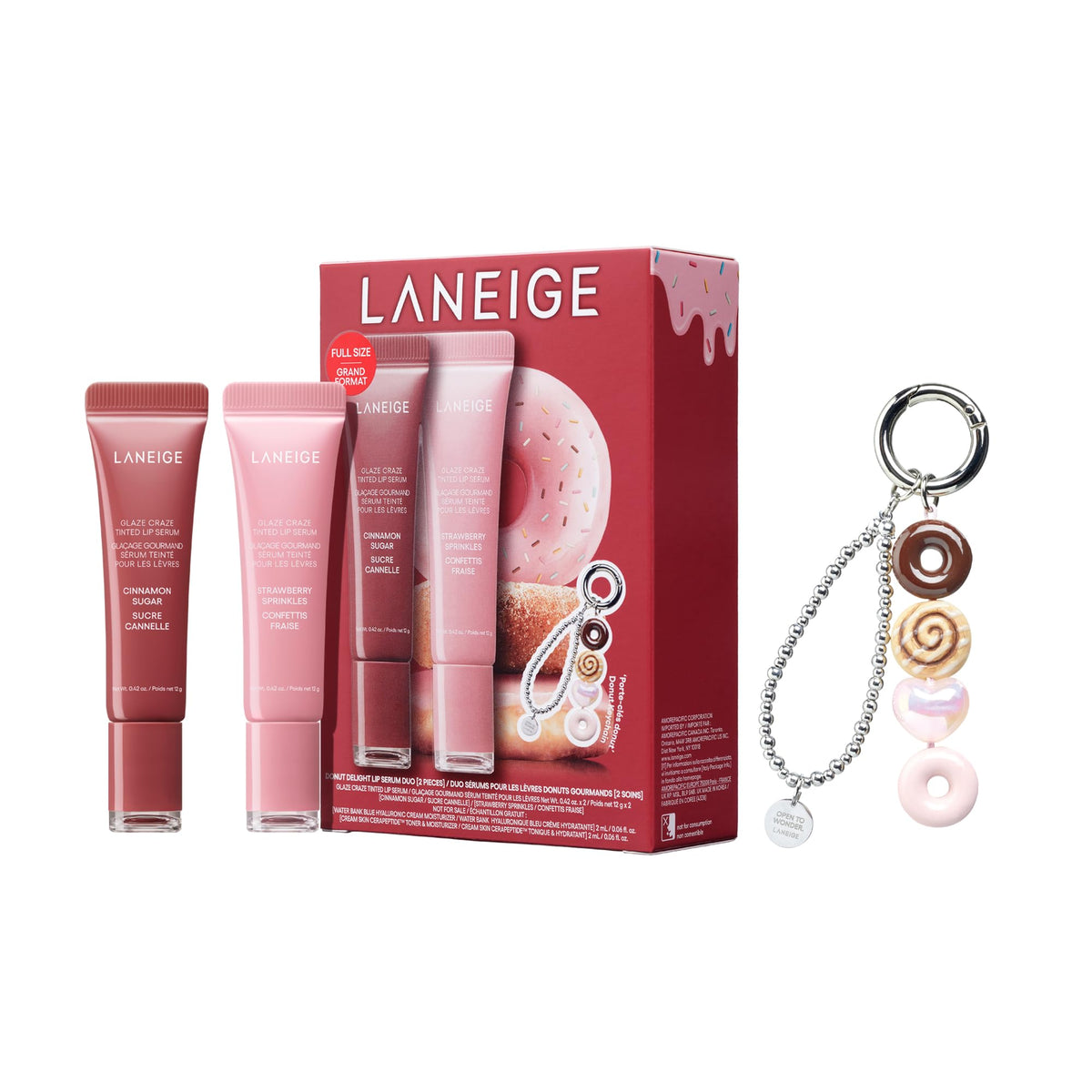LANEIGE Glaze Craze Lip Serum Duo in Cinnamon Sugar and Strawberry Sprinkles