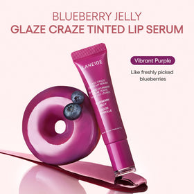 LANEIGE Glaze Craze Tinted Lip Serum packaging with four shades
