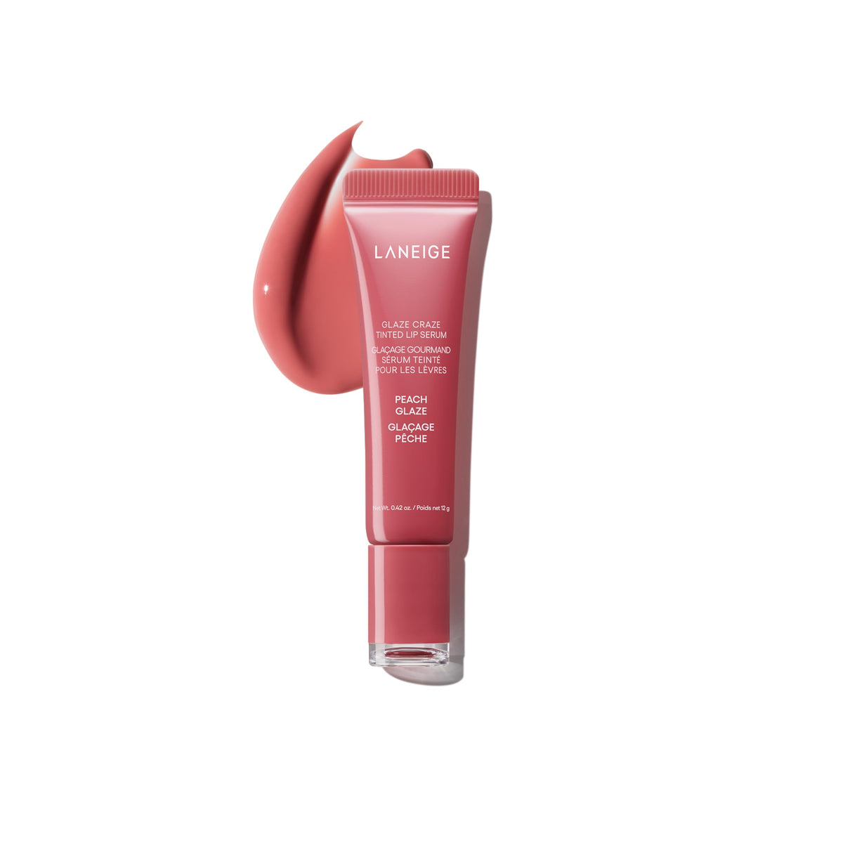LANEIGE Glaze Craze Tinted Lip Serum Peach Glaze front view