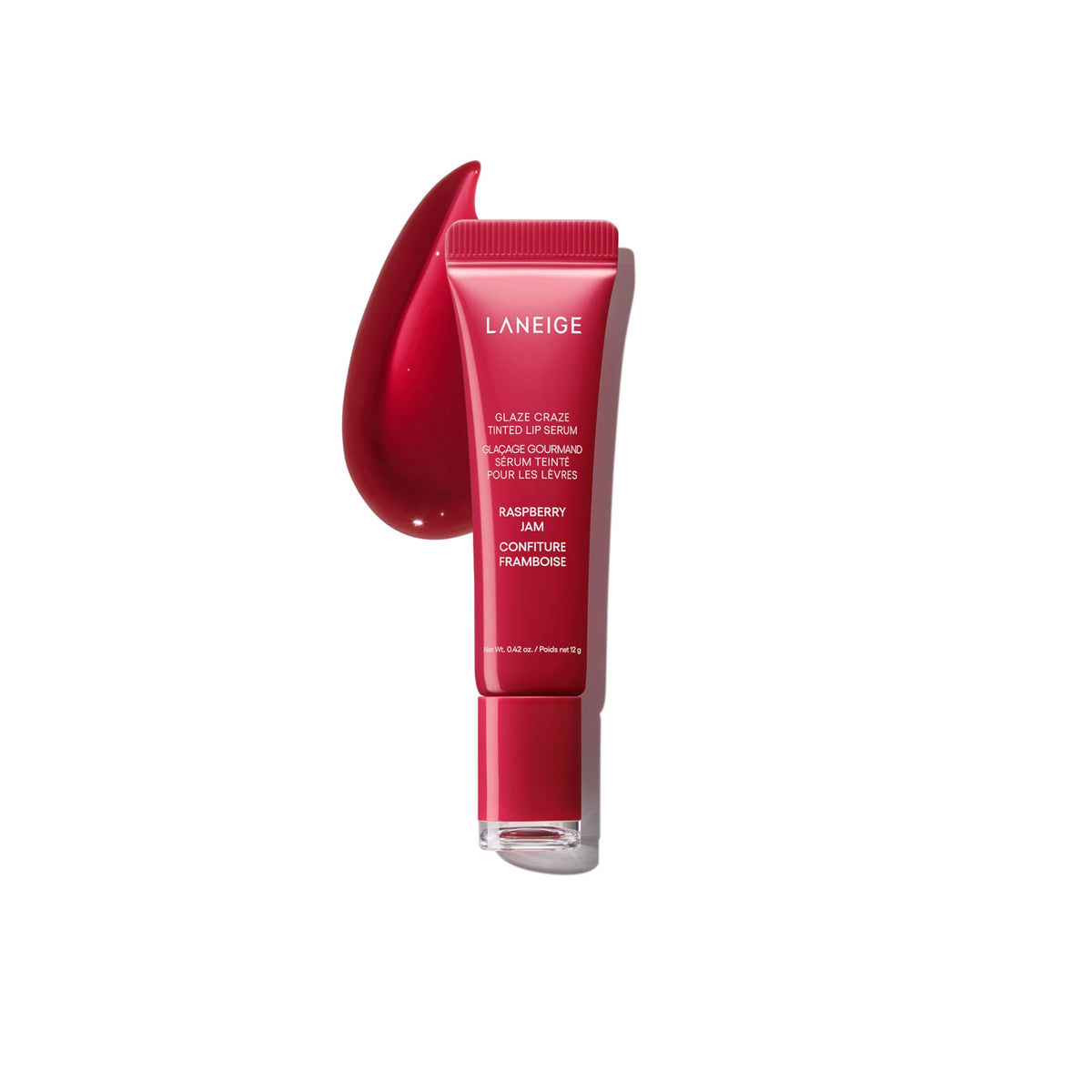 LANEIGE Glaze Craze Tinted Lip Serum Raspberry Jam front view