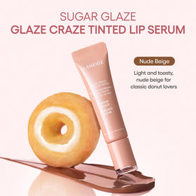 LANEIGE Glaze Craze Tinted Lip Serum with glossy finish on lips