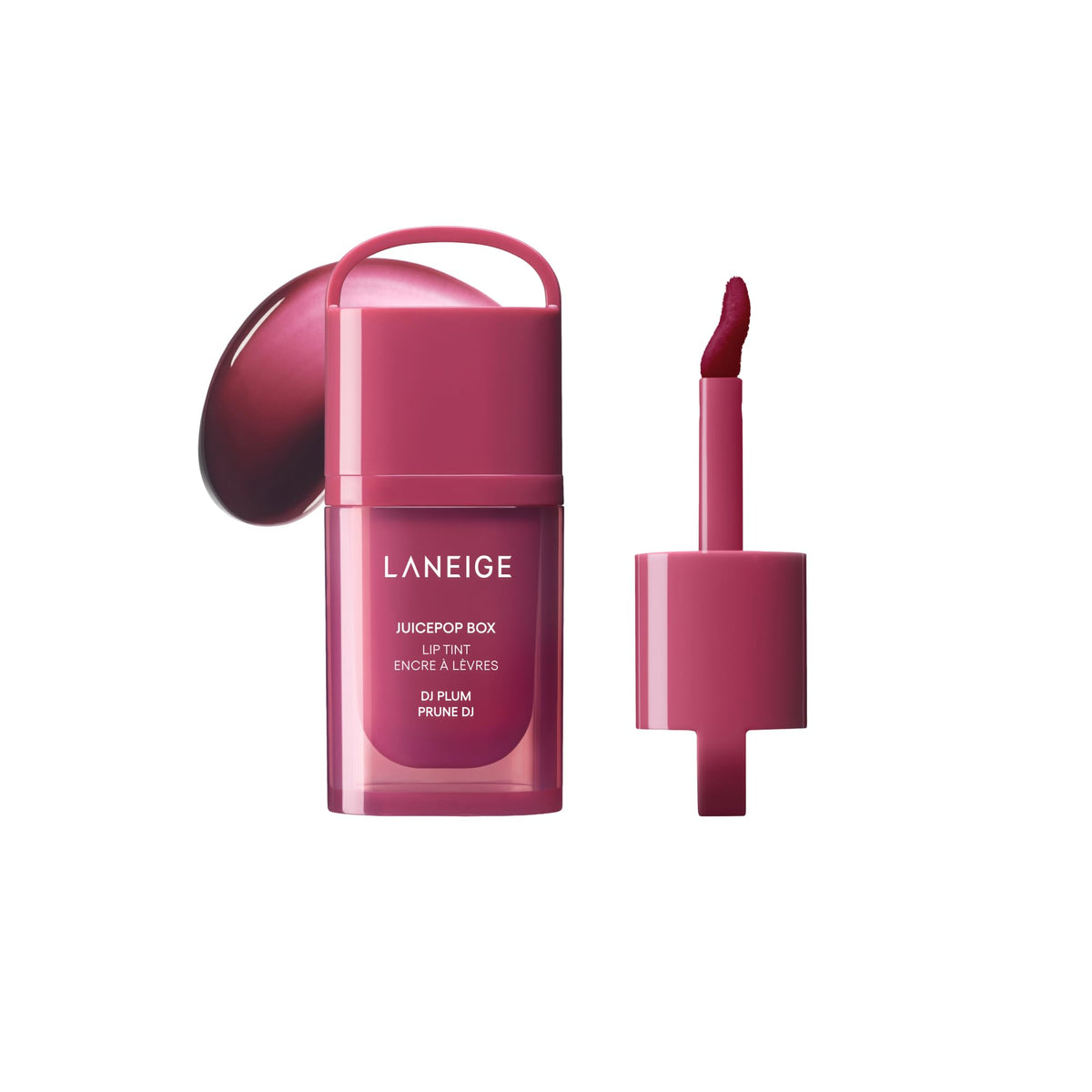 LANEIGE JuicePop Box Lip Tint DJ Plum front view