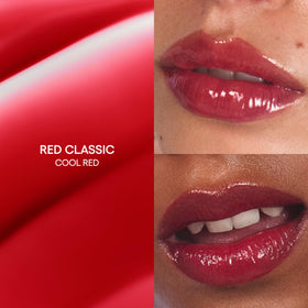 LANEIGE JuicePop Box Lip Tint Red Classic side view showing doe foot applicator